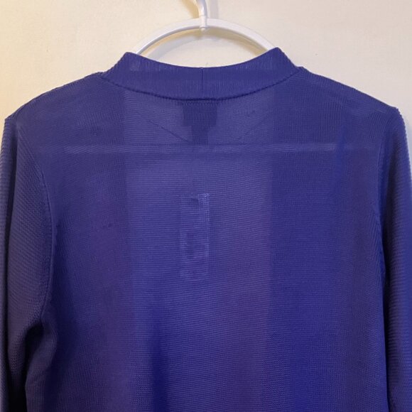 Worthington Long Sleeve Open Front Cardigan Verve Violet Women's Size Large - Picture 5 of 5